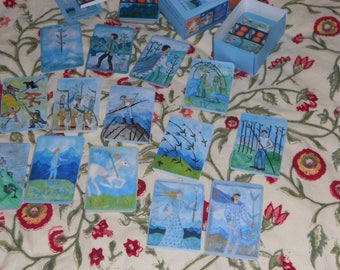 Airy Wands Tarot: hand-made poker-size deck, in stock