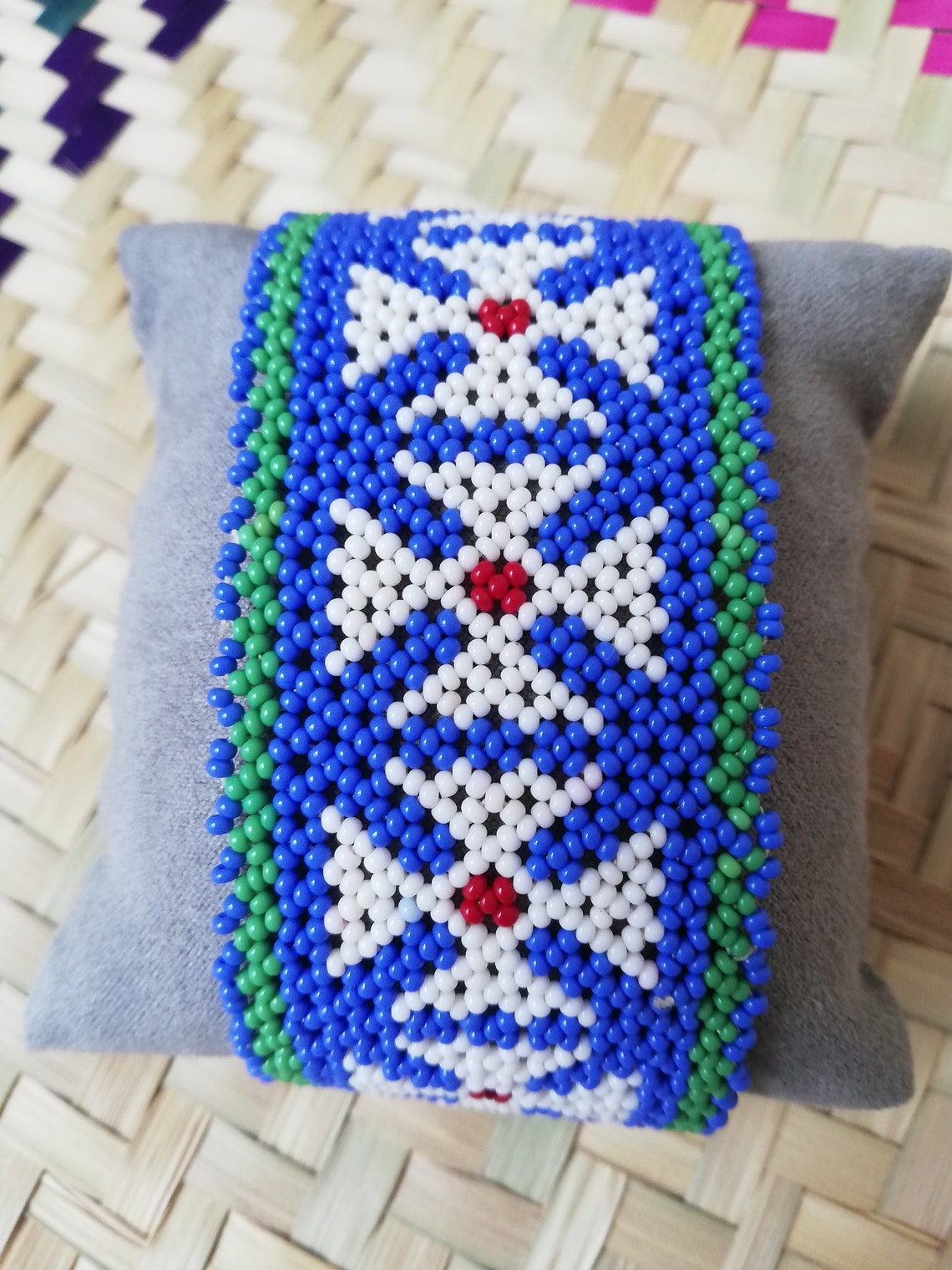 Beaded Huichol bracelet mexican bracelet Beadwork bracelet Etsy