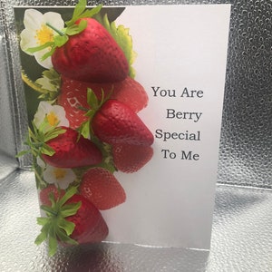 Unico 3D Cibo e fiori Fatto a mano Auguri tutte le occasioni Biglietti Compleanno Vacanza Solo perché