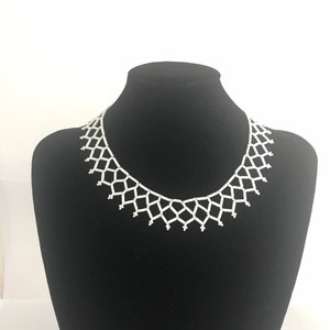 Narrow Beaded Collar Necklace - Made to Order - FREE U.S. SHIPPING