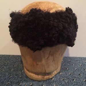 Knit Black Textured Headband/Earwarmer - FREE U.S. SHIPPING