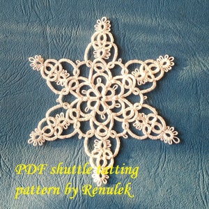 Snowflake Carol‘PDF Original Shuttle Tatting Pattern. Instant Digital Download. Tatting yourself. xmas gift. schemat frywolitki