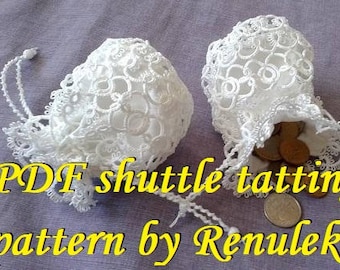 Mini Pocket, bag” PDF Original Shuttle Tatting Pattern by Renulek. Instant Digital Download. Tatting yourself gift. schemat frywolitki