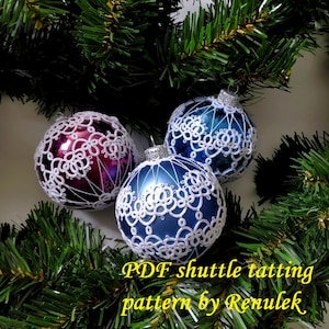 Bubble 3D-15” PDF Original Shuttle Tatting Pattern by Renulek. Instant Digital Download. Tatting yourself gift. schemat frywolitki