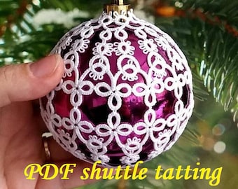 Bubble 3D–5. -RENULEK- PDF Original Shuttle Tatting Pattern. Instant Digital Download. Tatting yourself. xmas gift. schemat frywolitki