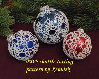 Bubble 3D-17” PDF Original Shuttle Tatting Pattern by Renulek. Instant Digital Download. Tatting yourself gift. schemat frywolitki