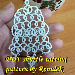 Bell1’ RENULEK Original Shuttle Tatting Pattern by Renulek Instant Digital Download. Schemat frywolitki