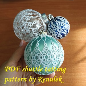 Bubble 3D-13” PDF Original Shuttle Tatting Pattern by Renulek.Instant Digital Download. XMAS. Tatting yourself gift. schemat frywolitki