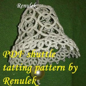 BELL 3D’ PDF Original Shuttle Tatting Pattern. Dzwoneczek. Instant Digital Download. Tatting yourself. xmas gift. schemat frywolitki.