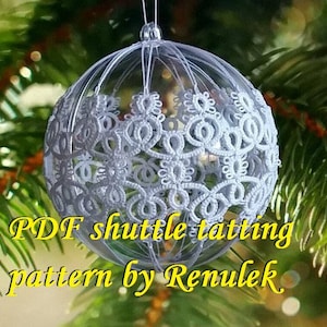 Bubble 3D–7‘PDF Original Shuttle Tatting Pattern. Instant Digital Download. Tatting yourself. xmas gift. schemat frywolitki