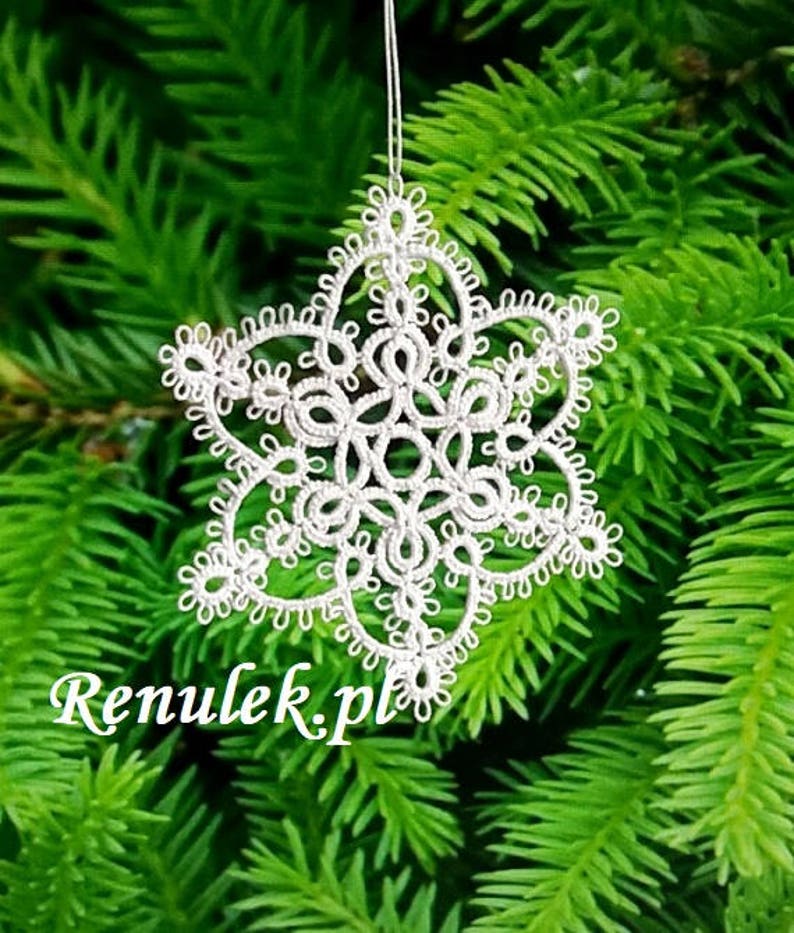 Star MILAPDF Original Shuttle Tatting Pattern. Instant Digital Download. Tatting yourself. xmas gift. schemat frywolitki. image 4