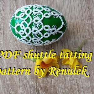 Egg 3D no.3” RENULEK PDF Original Shuttle Tatting Pattern by Renulek. Instant Digital Download. schemat frywolitki. Easter