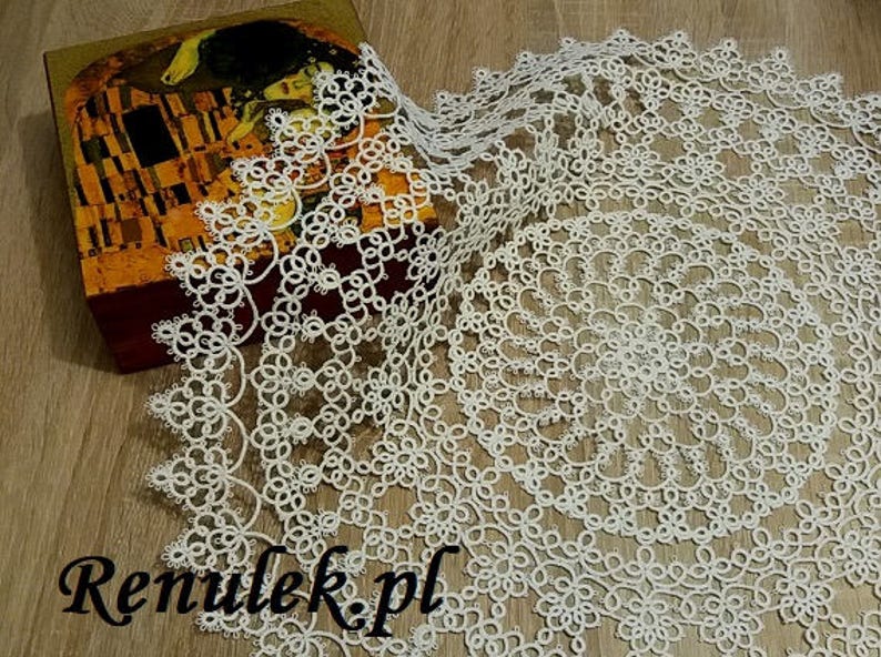 Deckchen Spring2018 PDF Original Shuttle Tatting Muster von Renulek. Sofortiger digitaler Download. Tatting selbst Geschenk. Spitze Serviette. Bild 6