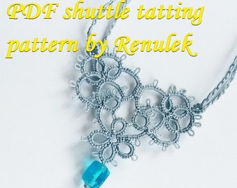Tatting Heart. PDF Original Shuttle Tatting Pattern. Instant Digital Download. Tatting yourself xmas gift. schemat frywolitki czółenkowej.