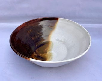Bowl, pottery bowl, handmade pottery bowl, tan bowl, tan pottery bowl, fruit bowl, pottery decor, tan handmade pottery bowl, serving bowl
