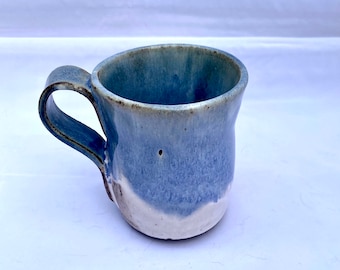 mug, pottery mug, handmade pottery mug, blue mug, blue pottery mug, pottery decor, blue handmade pottery mug