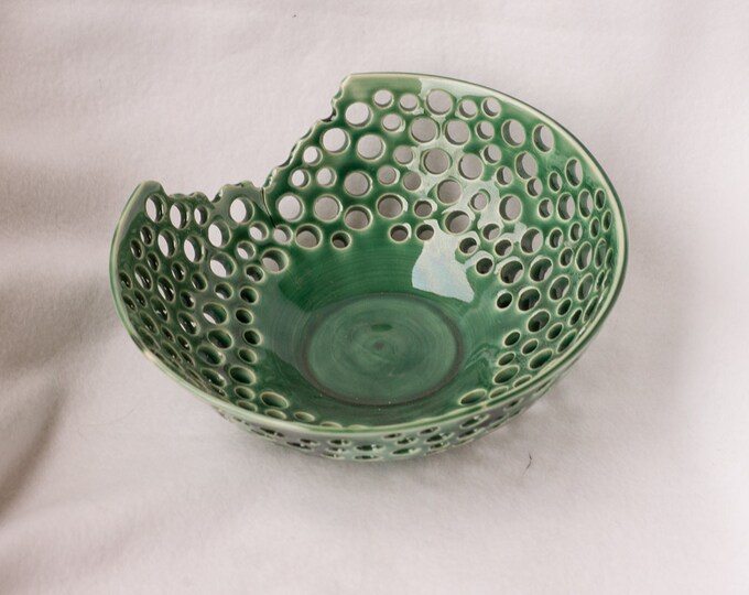 Green Porcelain Fruit Bowl Decorative Green Bowl Ceramic Bowl Etsy
