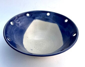 Bowl, pottery bowl, handmade bowl, blue bowl, blue pottery bowl, fruit bowl, blue handmade pottery bowl, blue decor bowl