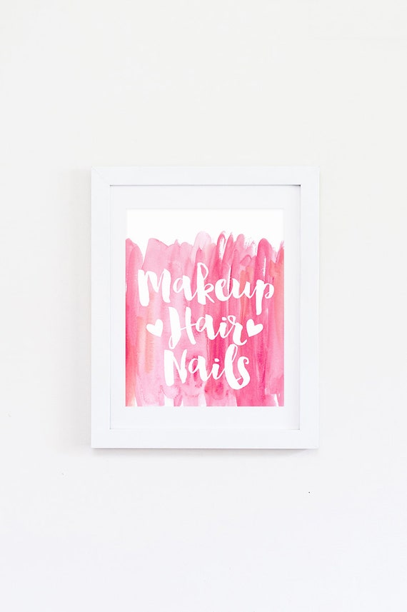 Makeup Wall Decor Print Watercolor Art