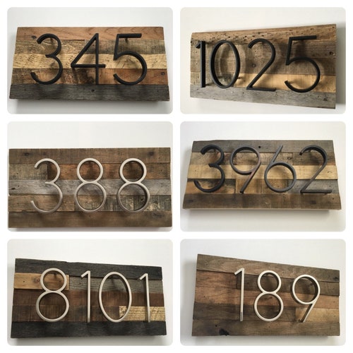 House Numbers Custom Reclaimed Wood Barn Wood Rustic Etsy
