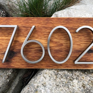 Modern Address Signs | Modern House Number Sign | Modern House Numbers | Modern Address Plaque | Rustic House Numbers | Rustic Address Sign