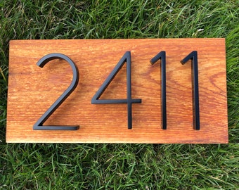 '23'  Slate House Number Door Plaque Sign With Capped Screws 