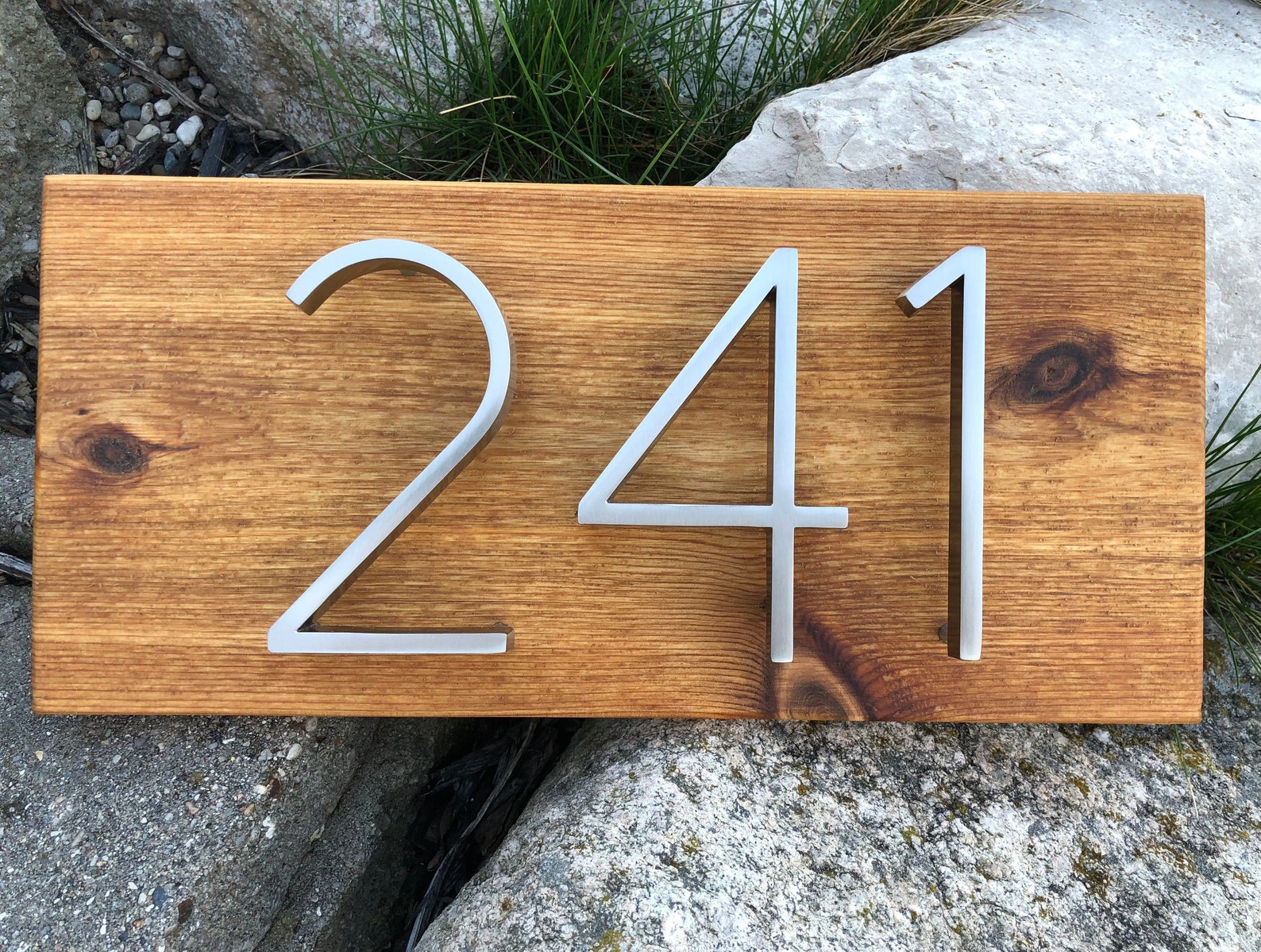 Modern House Numbers Sign Custom Personalized House Etsy Canada