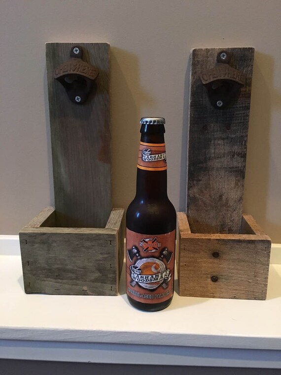 Wall Mounted Beer Bottle Opener With Cap Catcher Groosmen