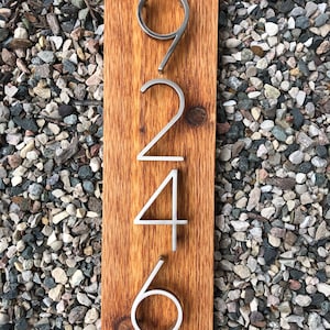 Vertical House Numbers Sign  | Modern Floating House Numbers | Rustic Address Sign | Asthetic Home Decor | Bestseller | Modern Farmhouse