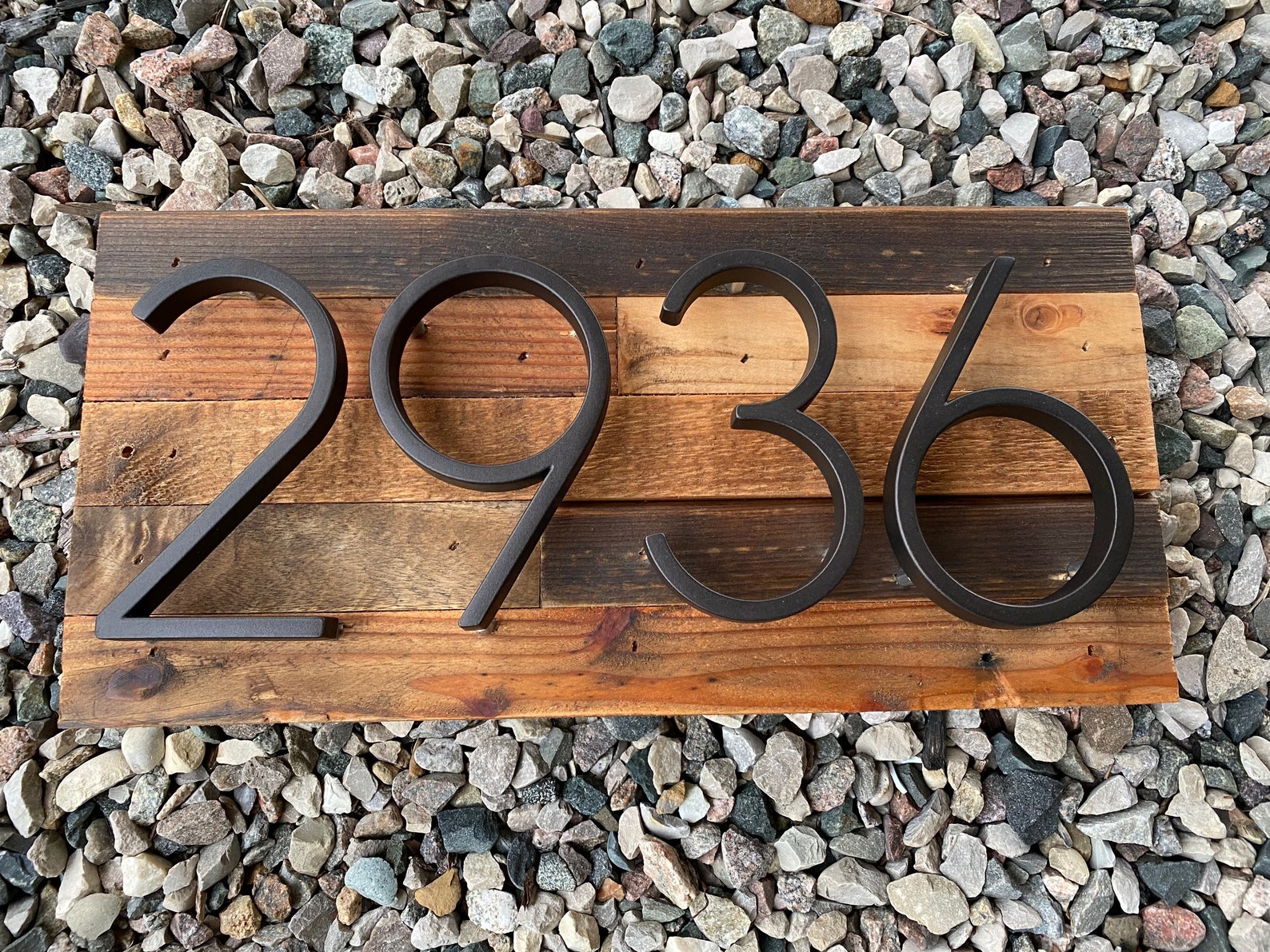 Rustic Address Plaque Made From Reclaimed Wood Rustic Etsy
