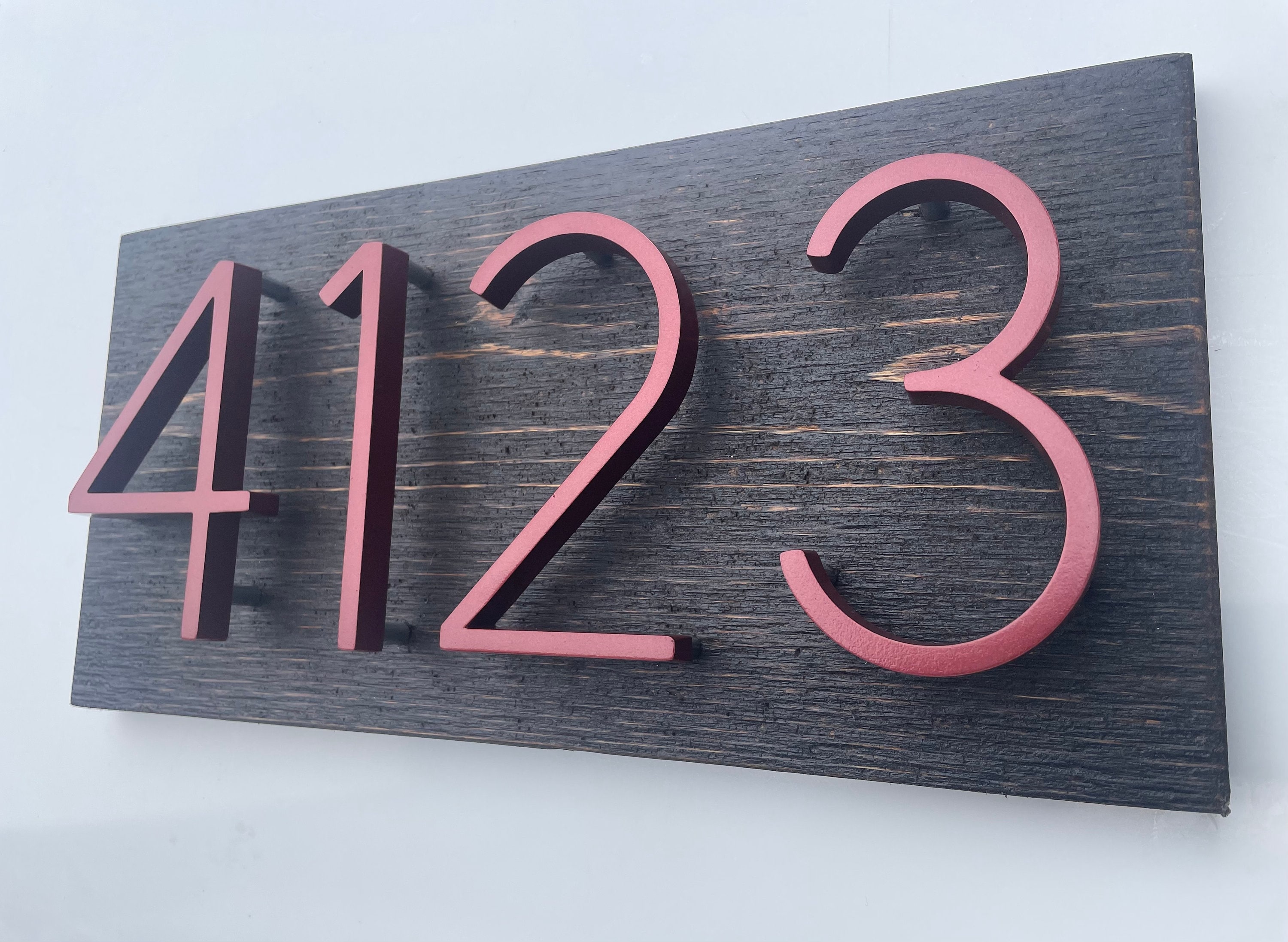 Modern Curb House Number Stencil 4, Mid Century, Palm Springs, Neutra,  Atomic 