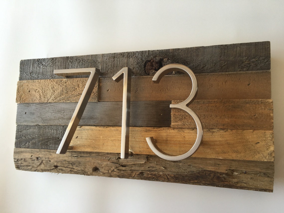House Numbers Custom Reclaimed Wood Barn Wood Rustic Etsy