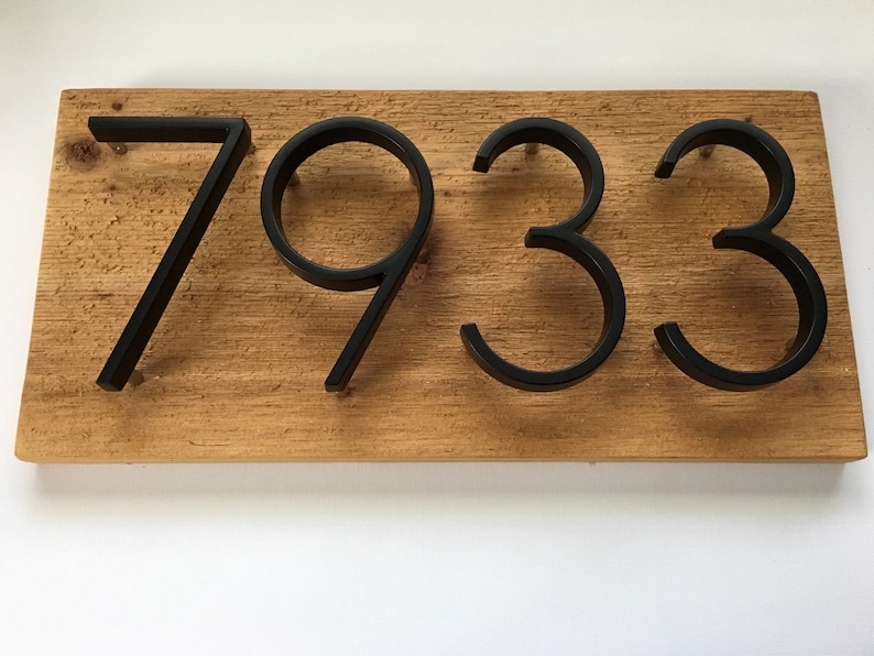 House Numbers Sign Address Plaque Modern House Number Sign Etsy