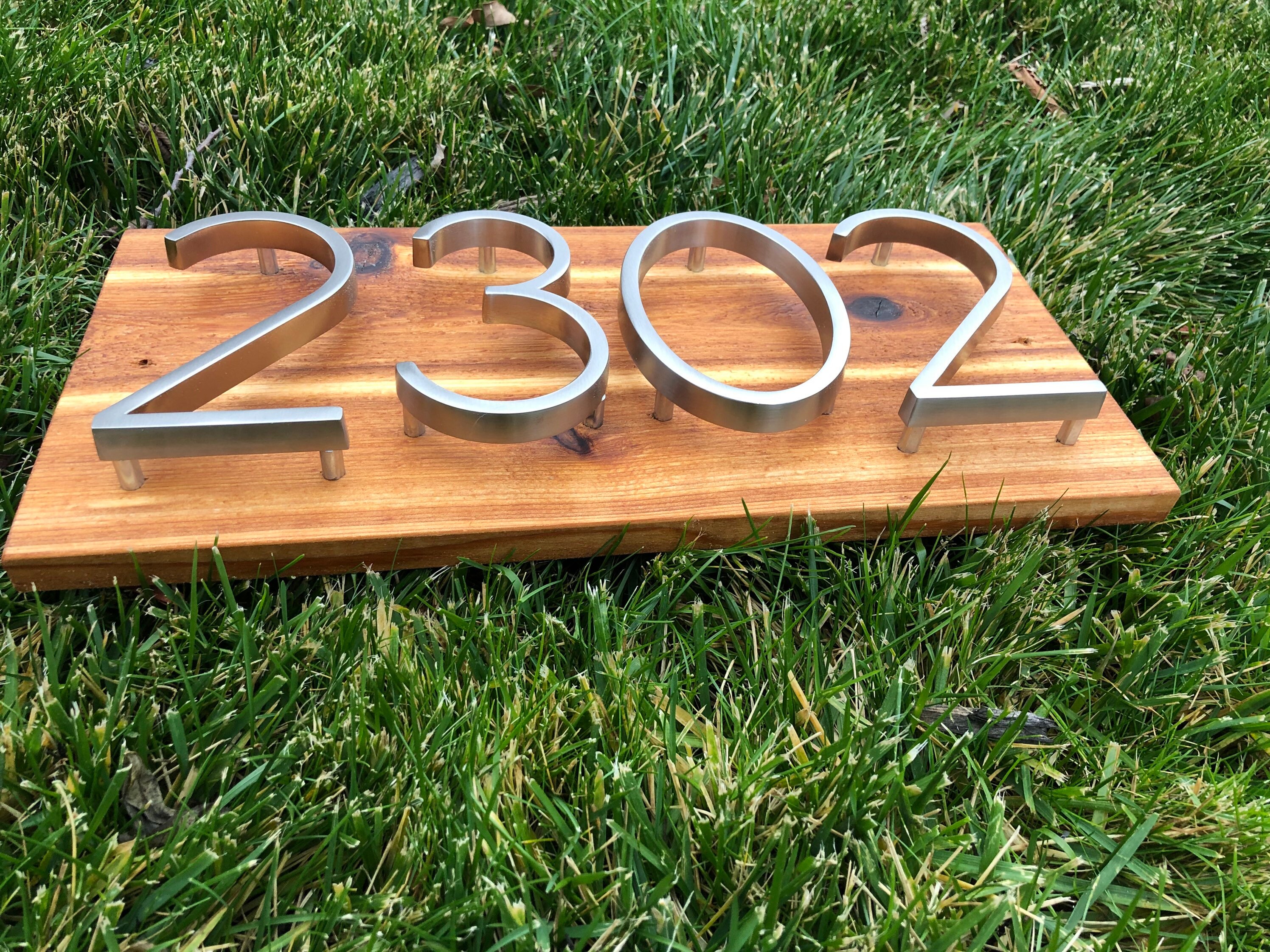 Modern House Numbers Sign Custom Personalized House Etsy Canada