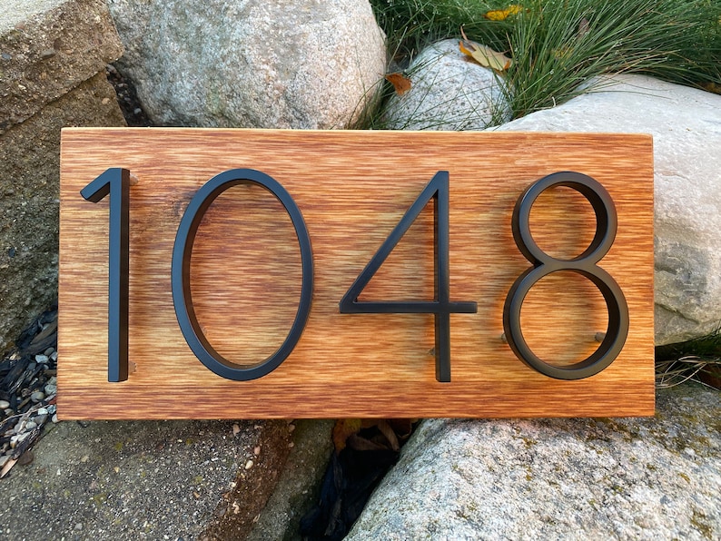 House Number Sign Modern Rustic Custom Personalized Etsy