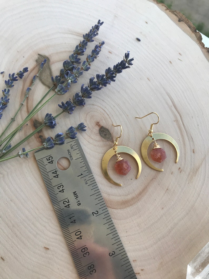 Crescent Hexagon Earrings