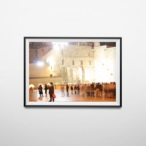 Night in Jerusalem, The Western Wall, Jewish Gifts, Jerusalem Art, Photography, Made in Israel, Digital Download, Religious Place, Kotel.