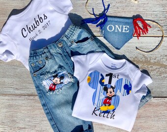 Boy Mickey Jeans Etsy