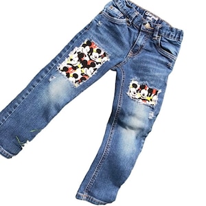 Sponge Bob Square Pants Birthday Jeans Ripped Distressed Sponge Bob Square Pants Birthday Jeans Ripped Distressed
