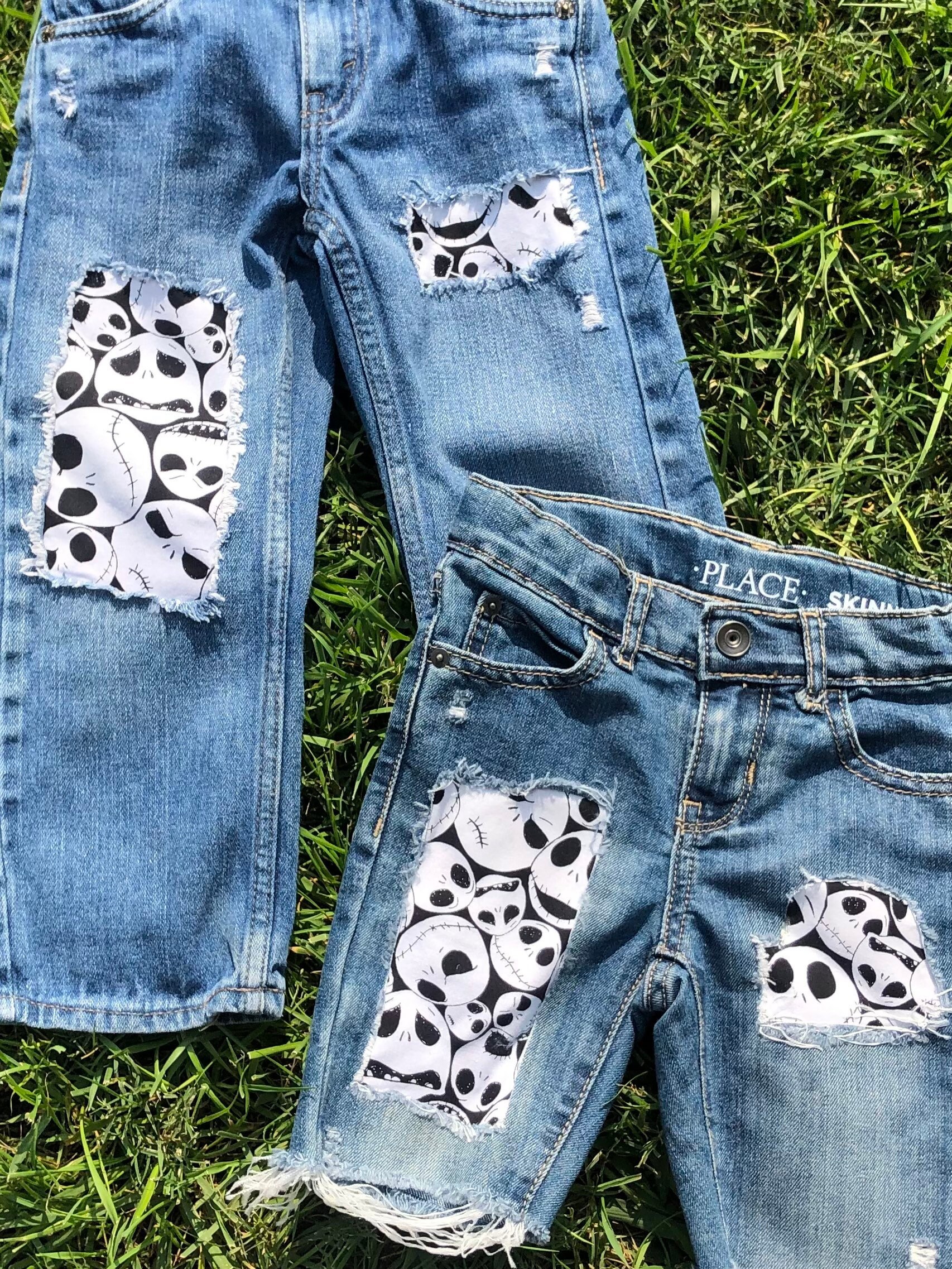 Kids Girls Boys Jack Skellington Jeans 