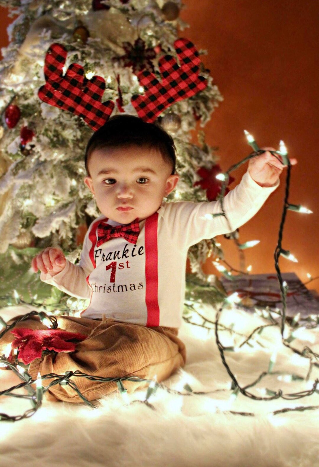 Baby boy first xmas outfit sale