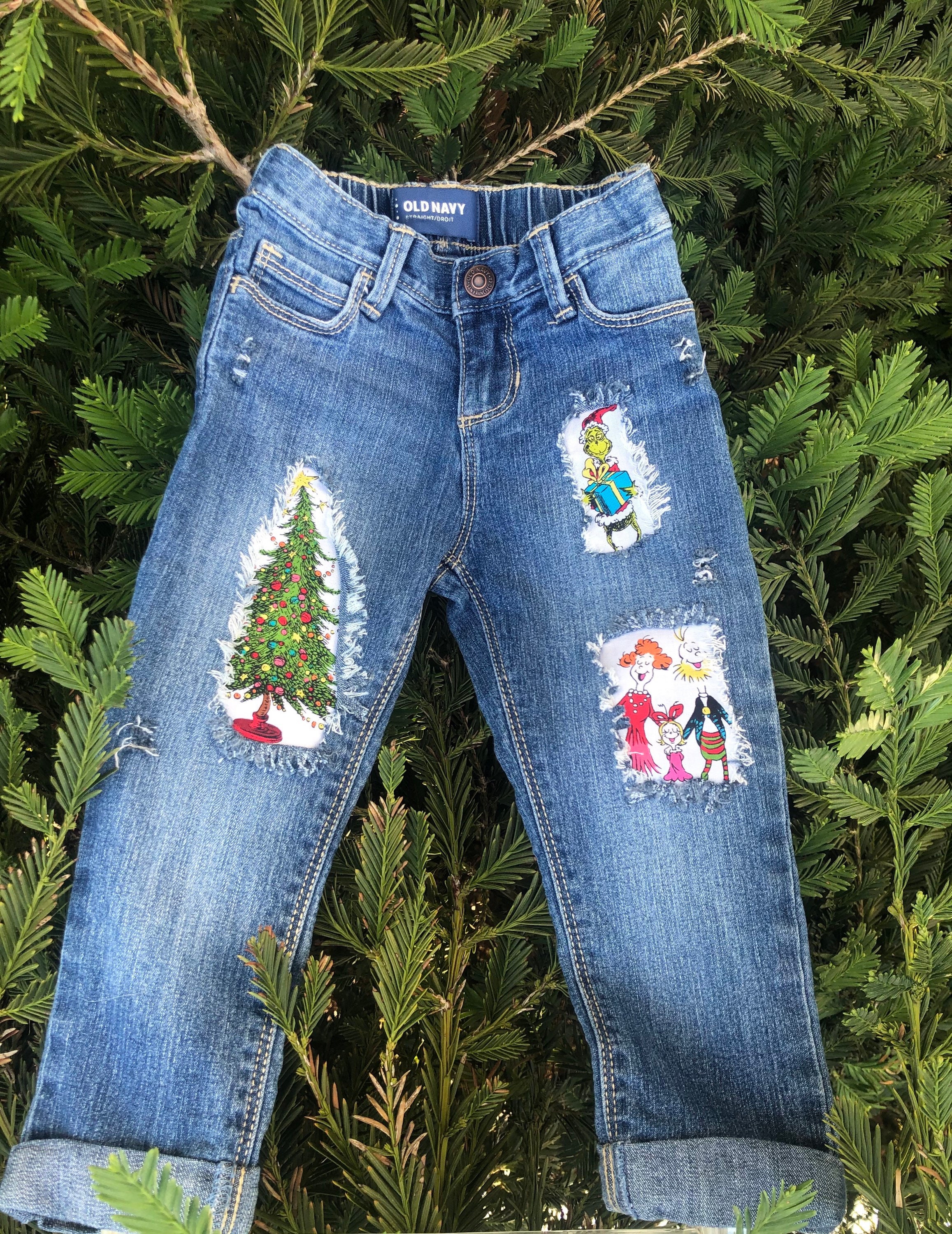 Christmas jeans best sale