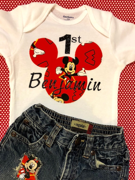 Baby boy first birthday outfit mickey mouse outlet