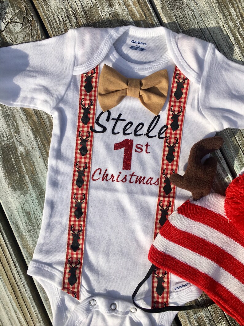 My First Christmas Outfit Christmas Morning Outfit Santa Etsy
