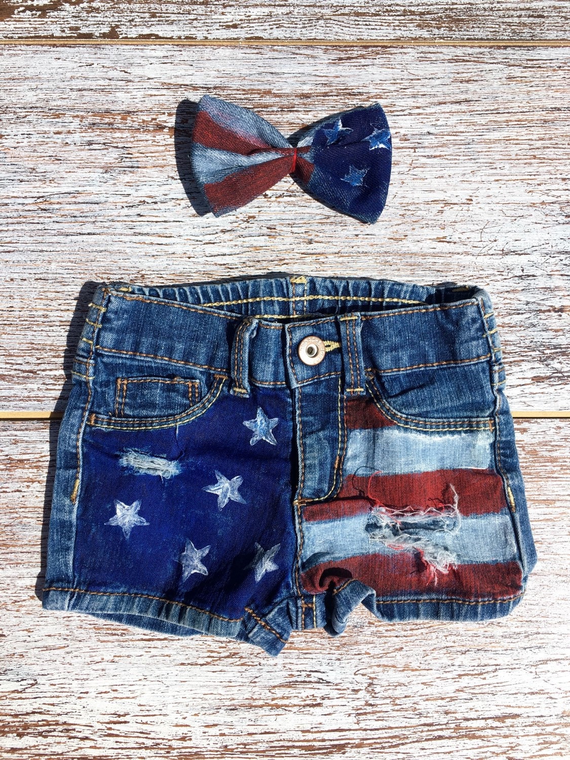 4th of july denim shorts