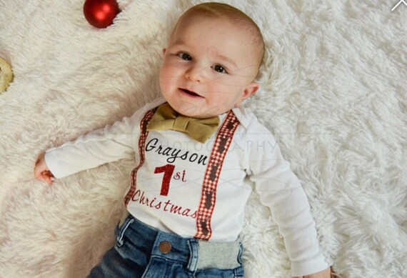 My First Christmas Outfit Baby Boys First Christmas Christmas