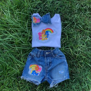 Carebear Birthday/carebear Distressed Shorts/carebear 1st - Etsy