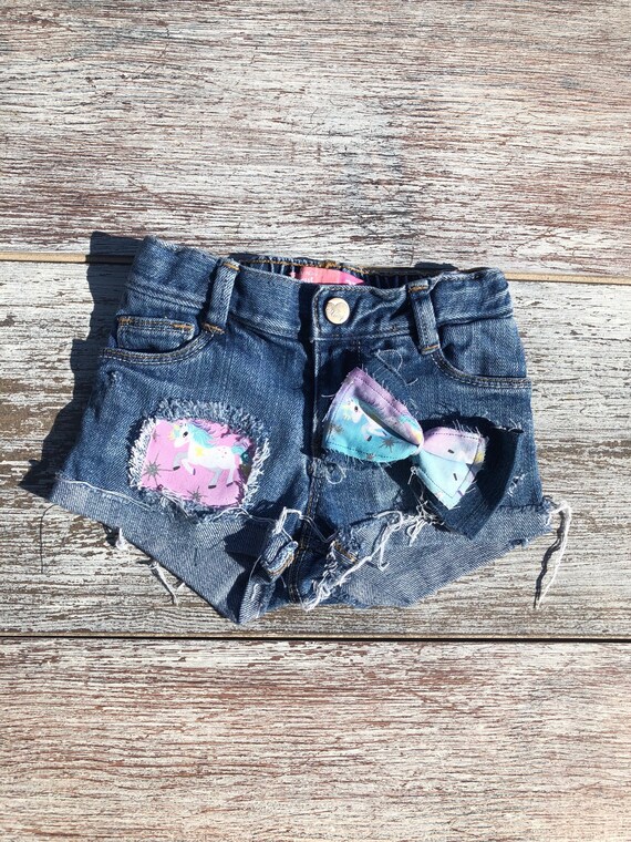 unicorn jean shorts