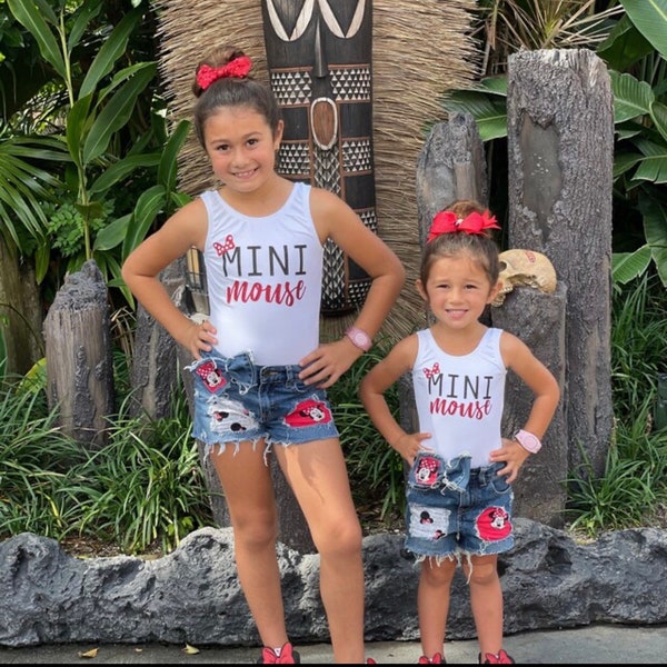 Distressed Minnie mouse shorts, distressed minnie mouse Disneyland shorts