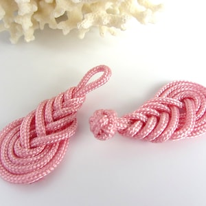 Pink Frog Closure Clothing Button Coat Button Bag Clasp Purse Latch Sweater Clasp Decorative Button Chinese Button Cape Clasp Crochet Button